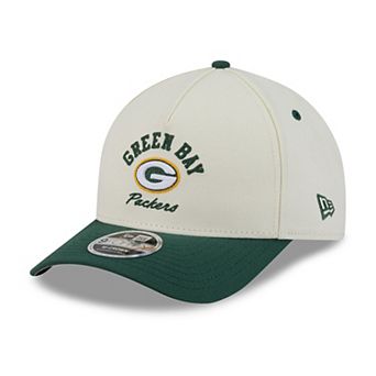 Men's New Era Cream/Green Green Bay Packers Arch 9FORTY A-Frame M-Crown Adjustable Hat