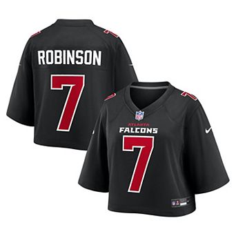 Women's Nike Bijan Robinson Black Atlanta Falcons Cropped Fashion Game Jersey