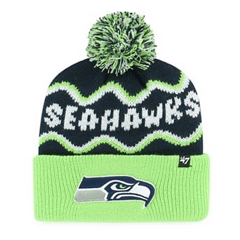 Preschool '47 College Navy Seattle Seahawks Squiggle Script Cuffed Knit Hat