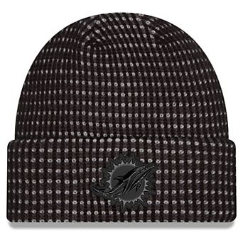 Men's New Era Black Miami Dolphins 2026 Sideline Cold Weather Cuffed Knit Hat
