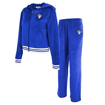 Women's WEAR by Erin Andrews Royal Los Angeles Rams Velour Track Suit
