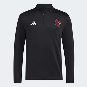 Men's adidas Black Louisville Cardinals 2026 Sideline Ultimate 365 Woven Quarter-Zip Pullover