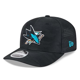 Men's New Era Black San Jose Sharks Camo 9SEVENTY Perforated Adjustable Hat