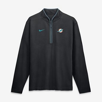 Men's Nike Black Miami Dolphins Dri-FIT Victory Half-Zip Pullover