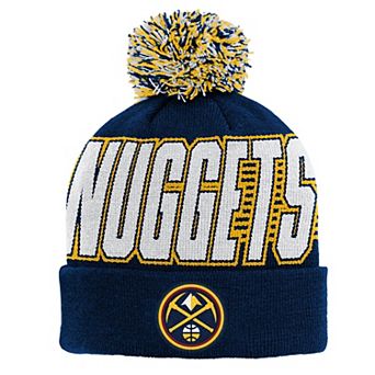 Youth Outerstuff Blue Denver Nuggets Cuffed Knit Hat with Pom