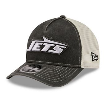 Men's New Era Green New York Jets Fan 9FORTY A-Frame Trucker Adjustable Hat