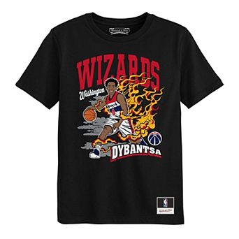 Preschool Mitchell & Ness AJ Dybantsa Black Washington Wizards Fired Up T-Shirt