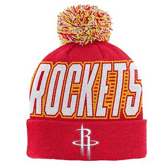 Youth Outerstuff Red Houston Rockets Cuffed Knit Hat with Pom