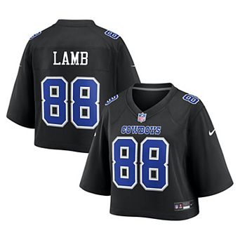 Women's Nike CeeDee Lamb Black Dallas Cowboys Cropped Fashion Game Jersey