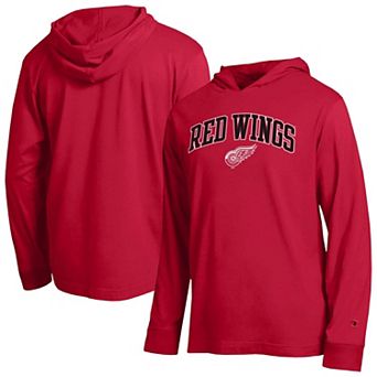 Men's Champion Red Detroit Red Wings All-Star Lightweight Hooded Long Sleeve T-Shirt
