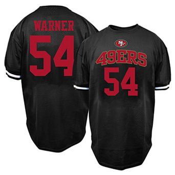Men's Fanatics Fred Warner Black San Francisco 49ers Big & Tall Mesh Name & Number T-Shirt