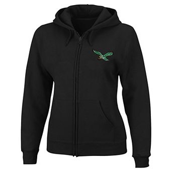 Women's Fanatics Black Philadelphia Eagles Plus Size Full-Zip Hooded Sweatshirt