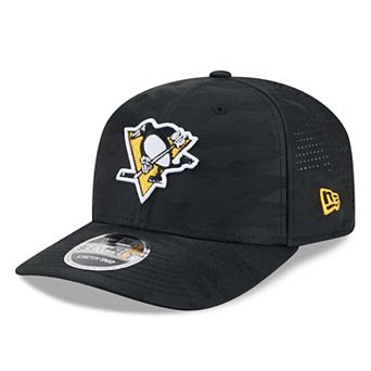 Men's New Era Black Pittsburgh Penguins Camo 9SEVENTY Perforated Adjustable Hat
