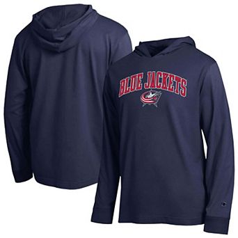 Men's Champion Navy Columbus Blue Jackets All-Star Lightweight Hooded Long Sleeve T-Shirt