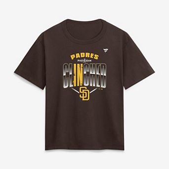 Women's Fanatics Brown San Diego Padres 2026 MLB Postseason Locker Room T-Shirt