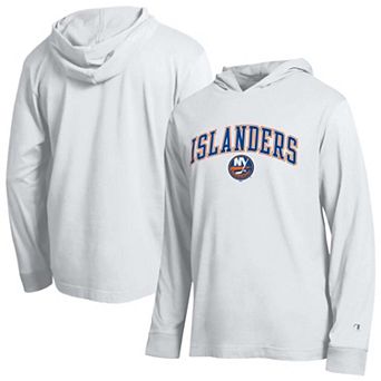 Men's Champion White New York Islanders All-Star Lightweight Hooded Long Sleeve T-Shirt