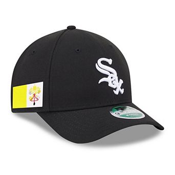 Men's New Era Black Chicago White Sox The Vatican Side Patch Player Replica 9FORTY M-Crown Adjustable Hat