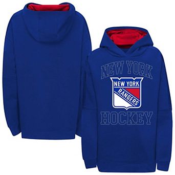 Girls Youth Outerstuff Blue New York Rangers Rink Sparkle Hoodie