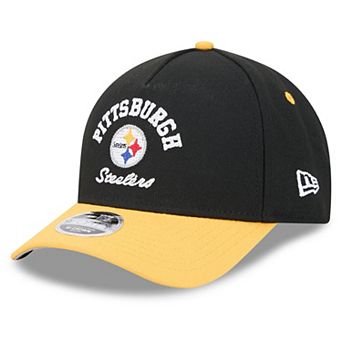 Preschool New Era Black Pittsburgh Steelers Arch 9FORTY A-Frame M-Crown Adjustable Hat