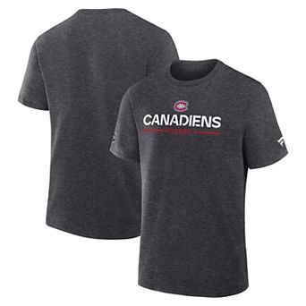 Men's Fanatics Charcoal Montreal Canadiens Authentic Pro Primary T-Shirt