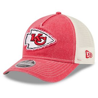 Youth New Era Red Kansas City Chiefs Fan 9FORTY A-Frame Trucker Adjustable Hat