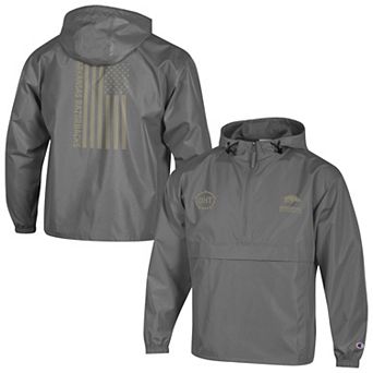 Men's Champion Graphite Arkansas Razorbacks OHT Flag Packable Jacket