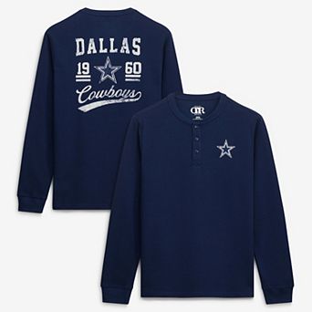 Men's Darius Rucker Collection by Fanatics Navy Dallas Cowboys Waffle-Knit Long-Sleeve Thermal T-Shirt