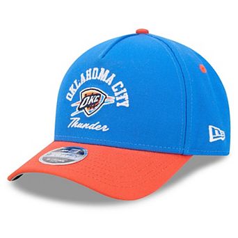 Youth New Era Blue Oklahoma City Thunder Arch 9FORTY A-Frame M-Crown Adjustable Hat