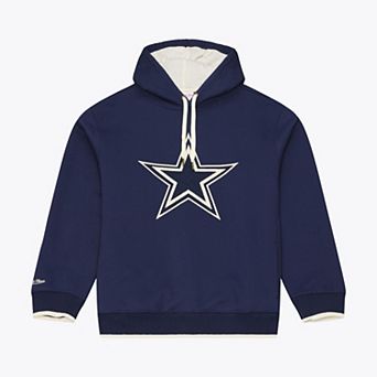 Men's Mitchell & Ness Navy Dallas Cowboys Premium Essentials Heavyweight Fleece Hoodie