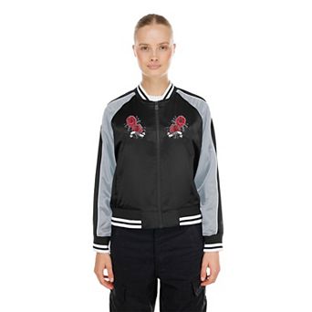 Women's New Era Black Las Vegas Raiders Lifestyle Satin Jacket