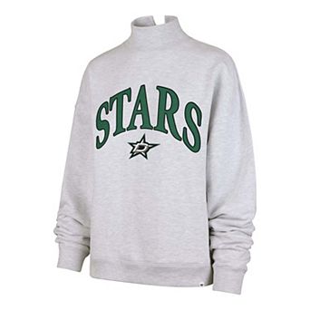 Women's '47 Gray Dallas Stars Vantage Mock Neck Fleece Sweatshirt