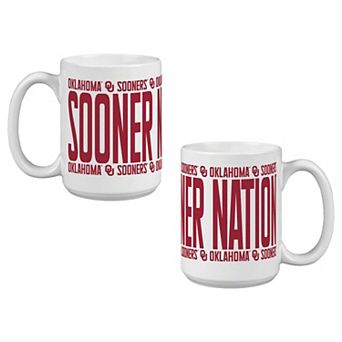 Indigo Falls Oklahoma Sooners Elevated Mug - Set of 2