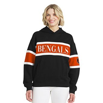 Women's WEAR by Erin Andrews Black Cincinnati Bengals Stripe Hoodie