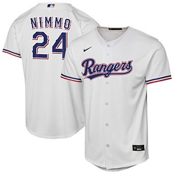Youth Nike Brandon Nimmo White Texas Rangers Home Replica Jersey