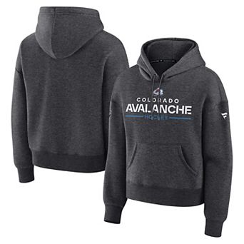 Women's Fanatics Charcoal Colorado Avalanche Authentic Pro Primary Pullover Hoodie