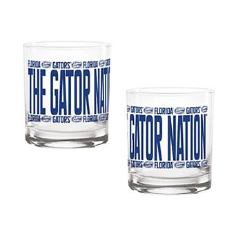 Indigo Falls Florida Gators Elevated Rocks Glass - Set of 2