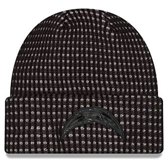 Men's New Era Black Los Angeles Chargers 2026 Sideline Cold Weather Cuffed Knit Hat