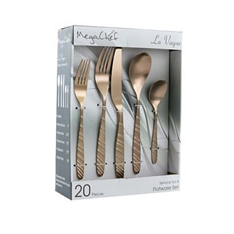 MegaChef Pro La Vague 20 pc Flatware Set