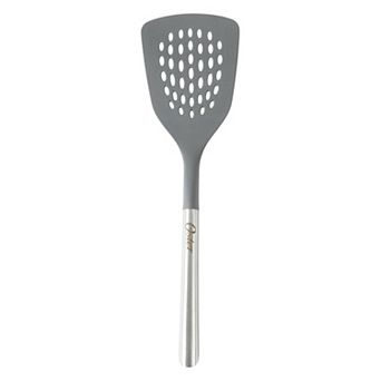 Oster Chadswyck 13 Inch Nylon Slotted Turner With Stainless Steel Handle in Silver