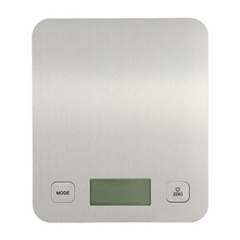 Mainstays Stainless Steel Digital Kitchen Scale in Silver