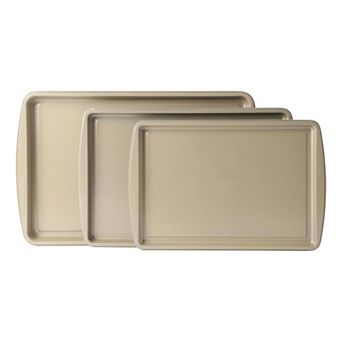 Gibson Home Lyneham 3 pc Carbon Steel Nonstick Cookie Sheet Set