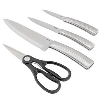 Oster Eddington 4 pc Stainless Steel Cutlery Set with Ridged Handles
