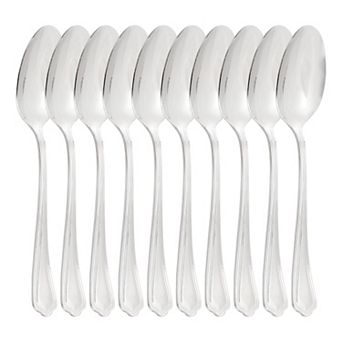 Gibson Home Hillside Daisies 10 pc Stainless Steel Dinner Spoon Set