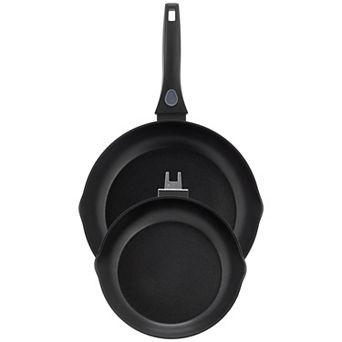 Oster Smarthandle Advance 3 pc Nonstick Aluminum Frying Pan Set in Black