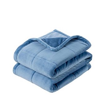 Technopliance Suede Loft Quilted Reversible Fleece Lightweight Warm Throw for Couch Sofa Bed