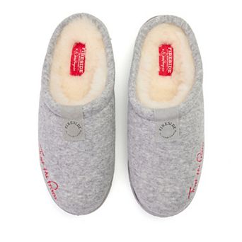 Men's Dearfoams Fireside Daniella Karagach Collab Knit Shearling Clog Slippers