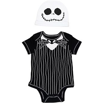 Disney's Nightmare Before Christmas Jack Skellington 2 pc Cosplay Bodysuit and Hat Set