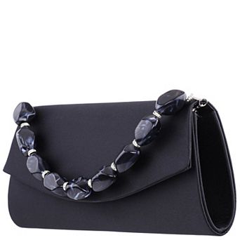 N by Nina Flap & Beaded Handle Clutch Bag