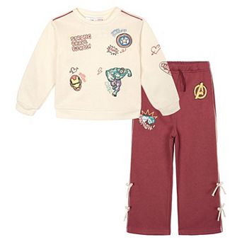 Marvel Comics Sweatshirt and Fleece Pants Set