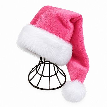 Deluxe Plush Adults Santa Hat Holiday Christmas Photo Prop